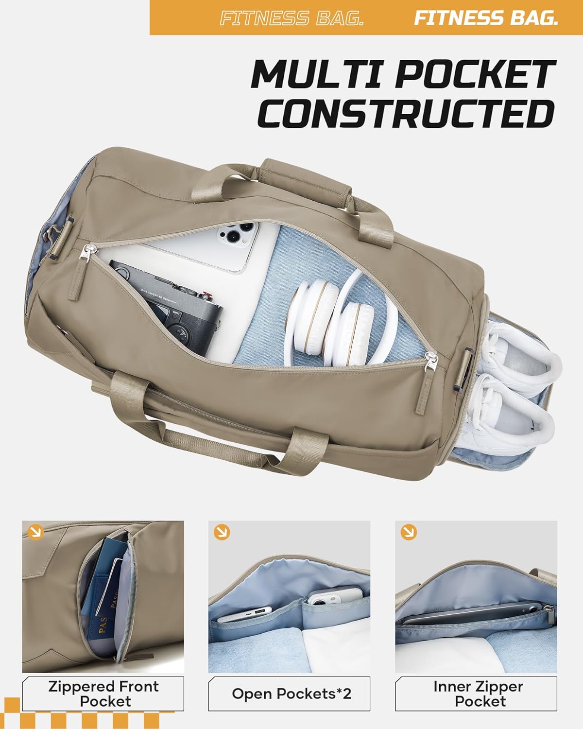 Gym Bag Womens Mens with Shoes Compartment and Wet Pocket Travel Duffel Bags for Women for Plane Sport Gym Tote Bag with Toiletry Bags Waterproof Weekend Overnight Carry on Bag Hospital Holdalls - Colors A