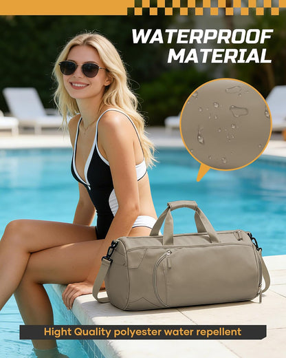 Gym Bag Womens Mens with Shoes Compartment and Wet Pocket Travel Duffel Bags for Women for Plane Sport Gym Tote Bag with Toiletry Bags Waterproof Weekend Overnight Carry on Bag Hospital Holdalls - Colors A