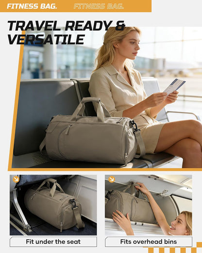 Gym Bag Womens Mens with Shoes Compartment and Wet Pocket Travel Duffel Bags for Women for Plane Sport Gym Tote Bag with Toiletry Bags Waterproof Weekend Overnight Carry on Bag Hospital Holdalls - Colors A