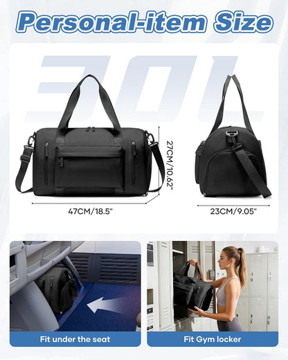Gym Bag Womens Mens with Shoes Compartment and Wet Pocket Travel Duffel Bags for Women for Plane Sport Gym Tote Bag with Toiletry Bags Waterproof Weekend Overnight Carry on Bag Hospital Holdalls - Colors A