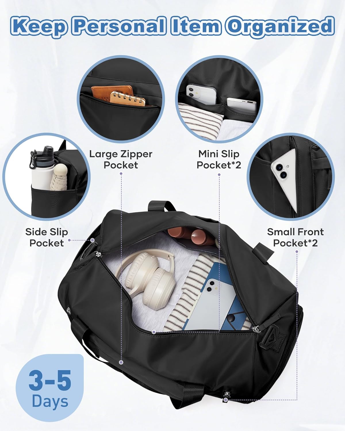 Gym Bag Womens Mens with Shoes Compartment and Wet Pocket Travel Duffel Bags for Women for Plane Sport Gym Tote Bag with Toiletry Bags Waterproof Weekend Overnight Carry on Bag Hospital Holdalls - Colors A
