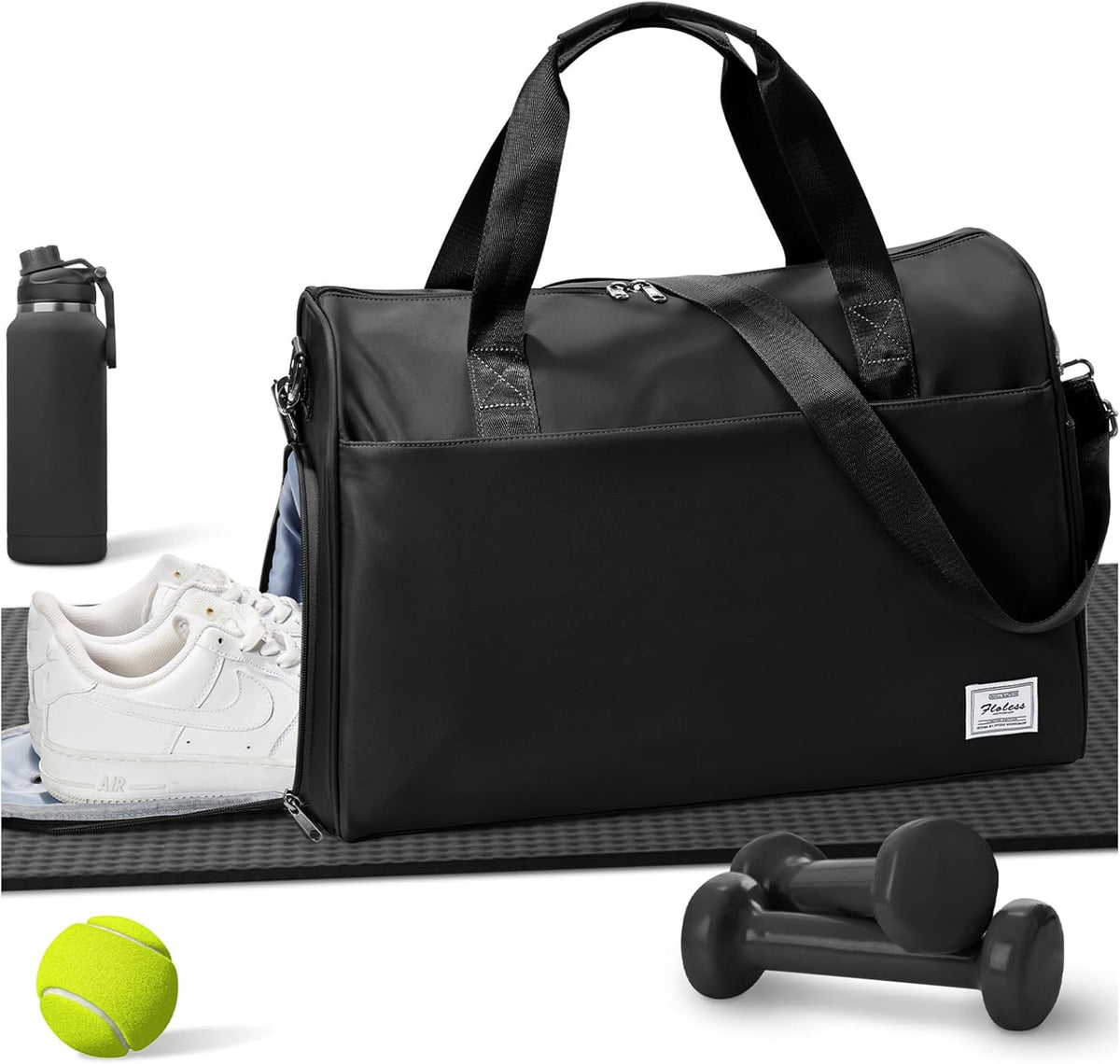 Gym Bag Womens Mens with Shoes Compartment and Wet Pocket Travel Duffel Bags for Women for Plane Sport Gym Tote Bag with Toiletry Bags Waterproof Weekend Overnight Carry on Bag Hospital Holdalls - Colors A