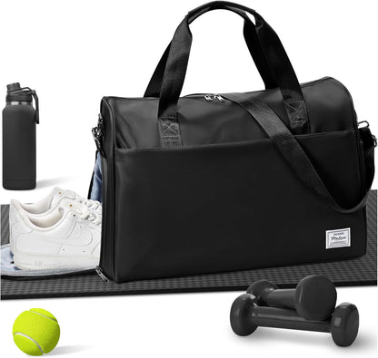 Gym Bag Womens Mens with Shoes Compartment and Wet Pocket Travel Duffel Bags for Women for Plane Sport Gym Tote Bag with Toiletry Bags Waterproof Weekend Overnight Carry on Bag Hospital Holdalls - Colors A
