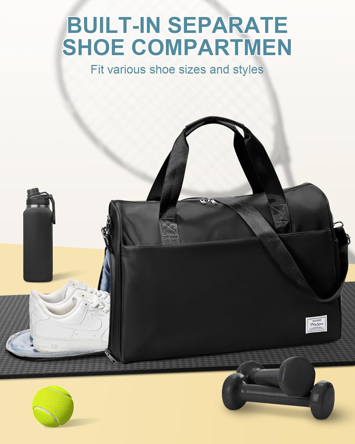 Gym Bag Womens Mens with Shoes Compartment and Wet Pocket Travel Duffel Bags for Women for Plane Sport Gym Tote Bag with Toiletry Bags Waterproof Weekend Overnight Carry on Bag Hospital Holdalls - Colors A