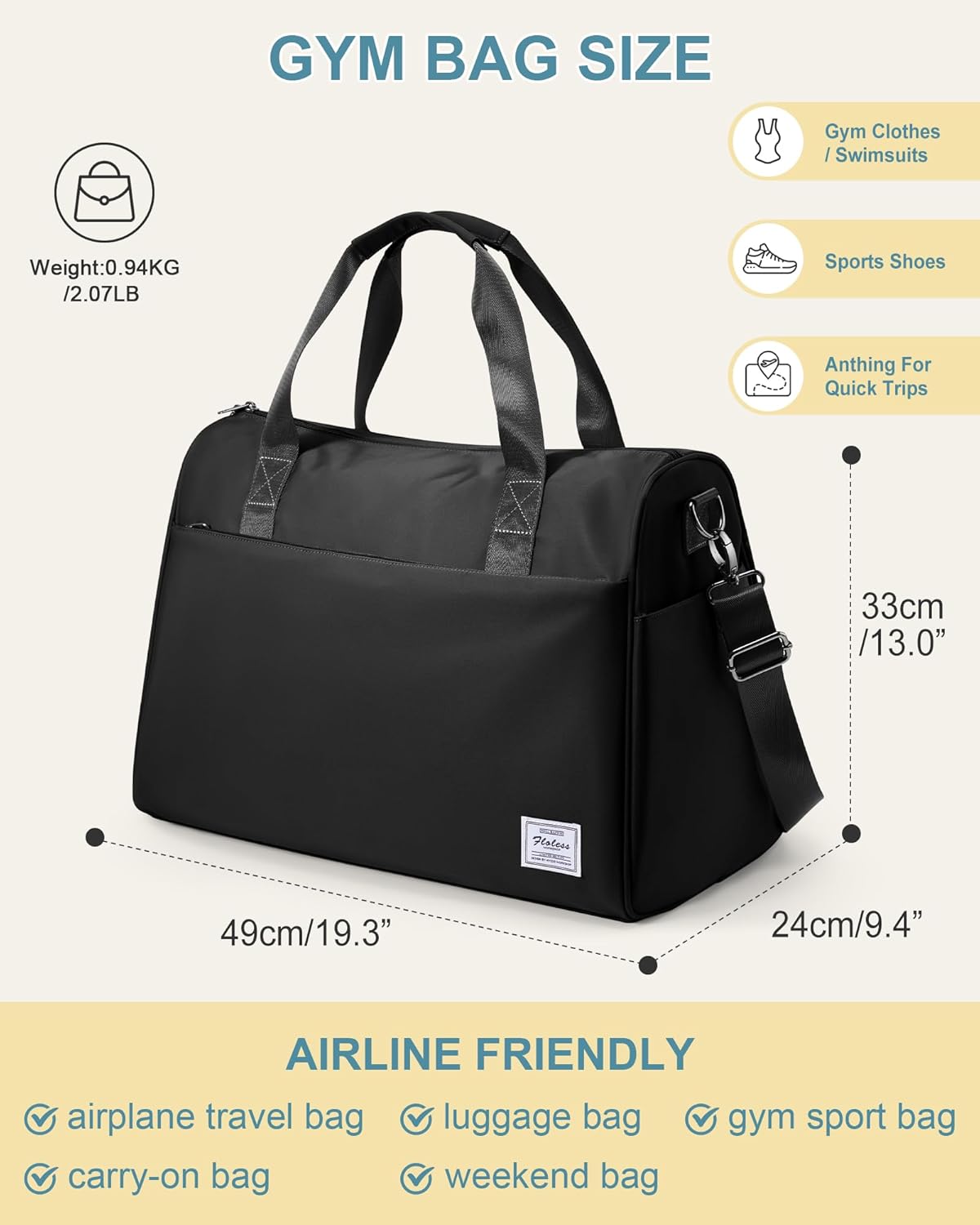 Gym Bag Womens Mens with Shoes Compartment and Wet Pocket Travel Duffel Bags for Women for Plane Sport Gym Tote Bag with Toiletry Bags Waterproof Weekend Overnight Carry on Bag Hospital Holdalls - Colors A