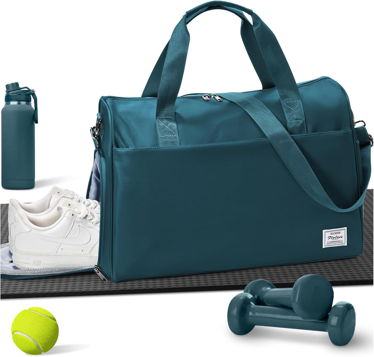 Gym Bag Womens Mens with Shoes Compartment and Wet Pocket Travel Duffel Bags for Women for Plane Sport Gym Tote Bag with Toiletry Bags Waterproof Weekend Overnight Carry on Bag Hospital Holdalls - Colors A