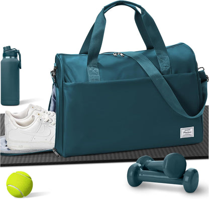 Gym Bag Womens Mens with Shoes Compartment and Wet Pocket Travel Duffel Bags for Women for Plane Sport Gym Tote Bag with Toiletry Bags Waterproof Weekend Overnight Carry on Bag Hospital Holdalls - Colors A