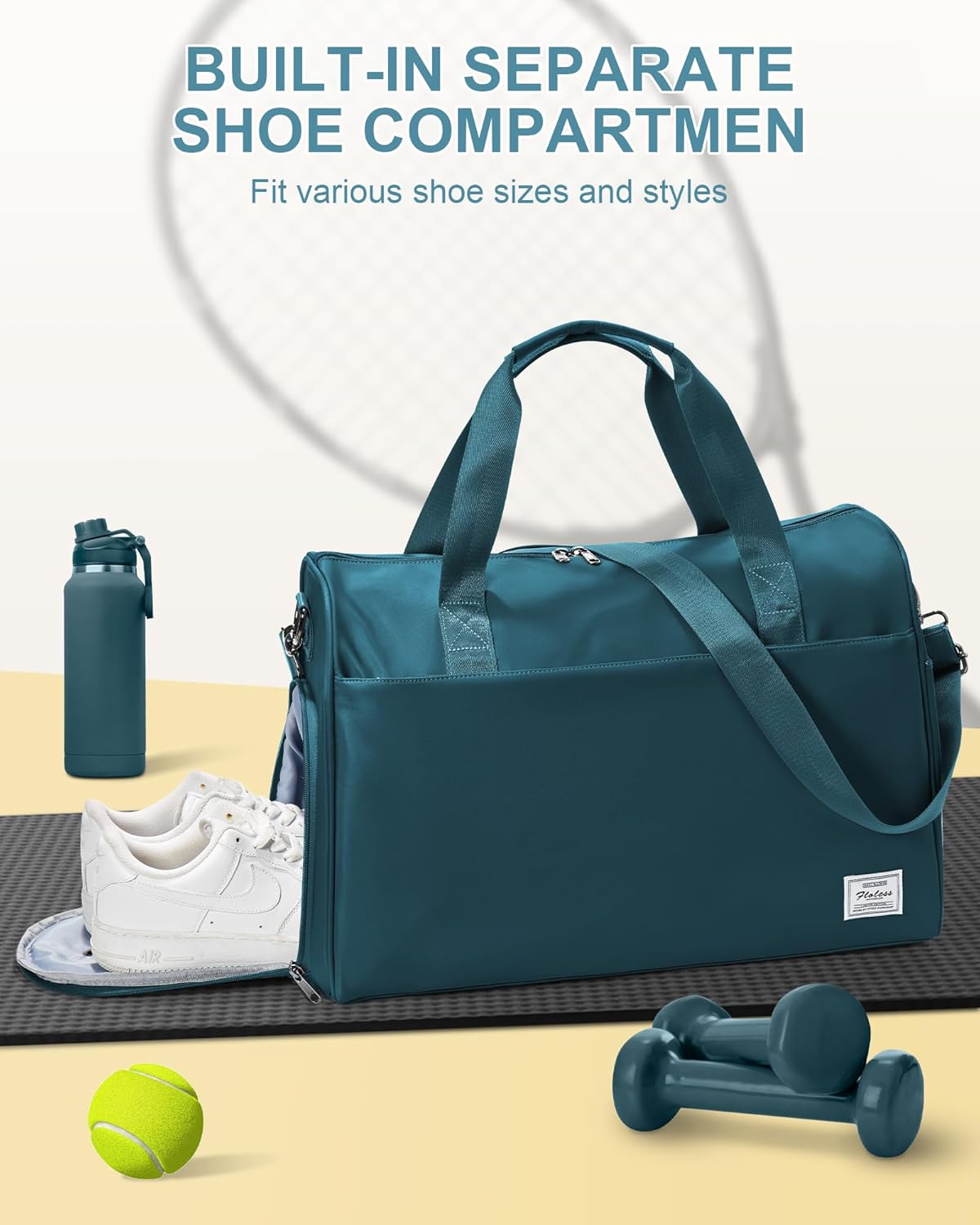 Gym Bag Womens Mens with Shoes Compartment and Wet Pocket Travel Duffel Bags for Women for Plane Sport Gym Tote Bag with Toiletry Bags Waterproof Weekend Overnight Carry on Bag Hospital Holdalls - Colors A