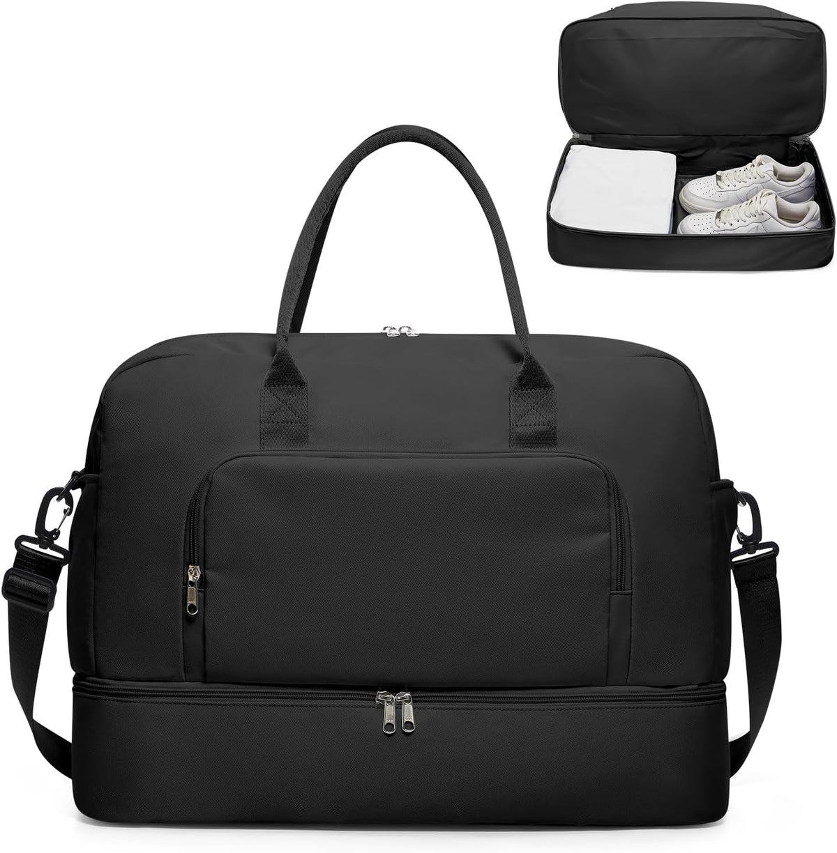 Gym Bag Womens Mens with Shoes Compartment and Wet Pocket Travel Duffel Bags for Women for Plane Sport Gym Tote Bag with Toiletry Bags Waterproof Weekend Overnight Carry on Bag Hospital Holdalls - Colors A