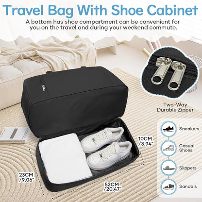 Gym Bag Womens Mens with Shoes Compartment and Wet Pocket Travel Duffel Bags for Women for Plane Sport Gym Tote Bag with Toiletry Bags Waterproof Weekend Overnight Carry on Bag Hospital Holdalls - Colors A