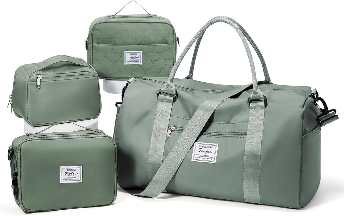 Gym Bag Womens Mens with Shoes Compartment and Wet Pocket Travel Duffel Bags for Women for Plane Sport Gym Tote Bag with Toiletry Bags Waterproof Weekend Overnight Carry on Bag Hospital Holdalls - Colors A