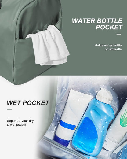 Gym Bag Womens Mens with Shoes Compartment and Wet Pocket Travel Duffel Bags for Women for Plane Sport Gym Tote Bag with Toiletry Bags Waterproof Weekend Overnight Carry on Bag Hospital Holdalls - Colors A