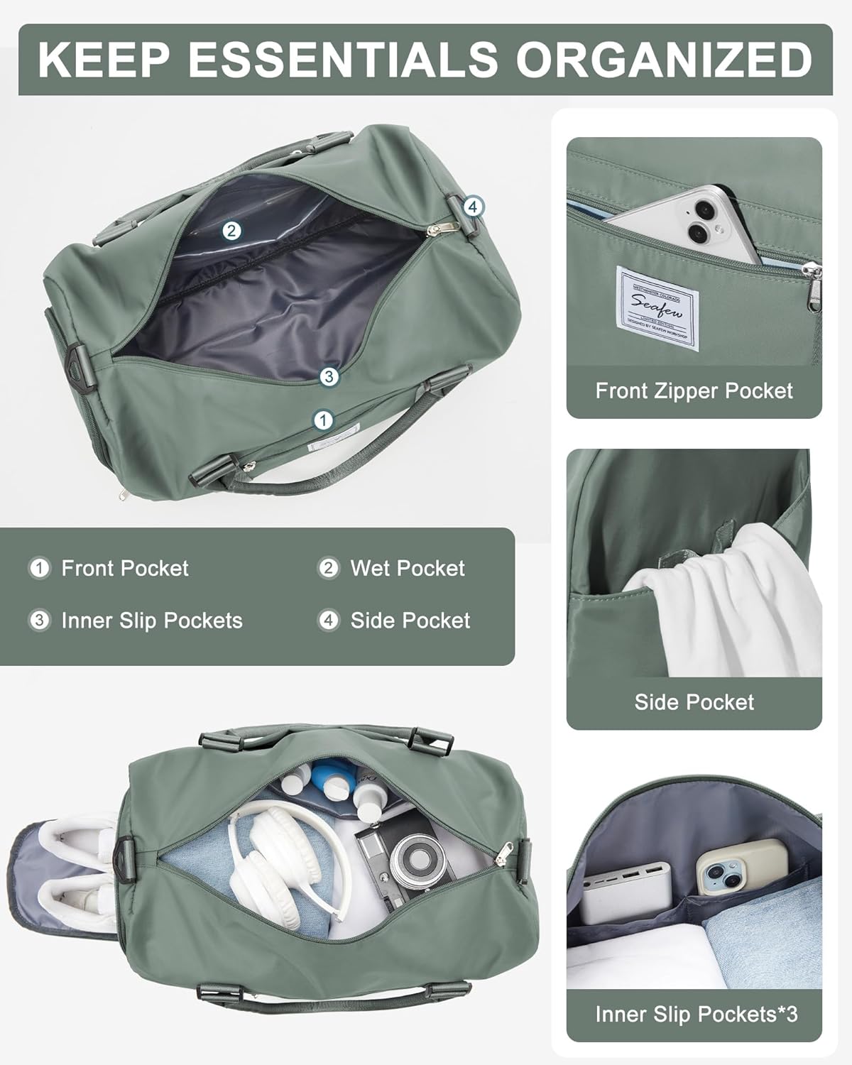 Gym Bag Womens Mens with Shoes Compartment and Wet Pocket Travel Duffel Bags for Women for Plane Sport Gym Tote Bag with Toiletry Bags Waterproof Weekend Overnight Carry on Bag Hospital Holdalls - Colors A