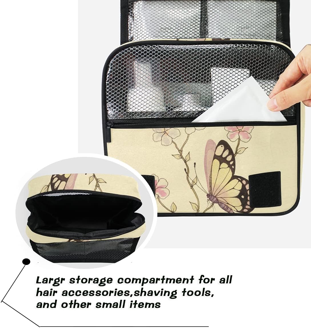 Hanging Travel Toiletry Bag Kit Makeup Case Cosmetics Organizer for Men Women - Colors A