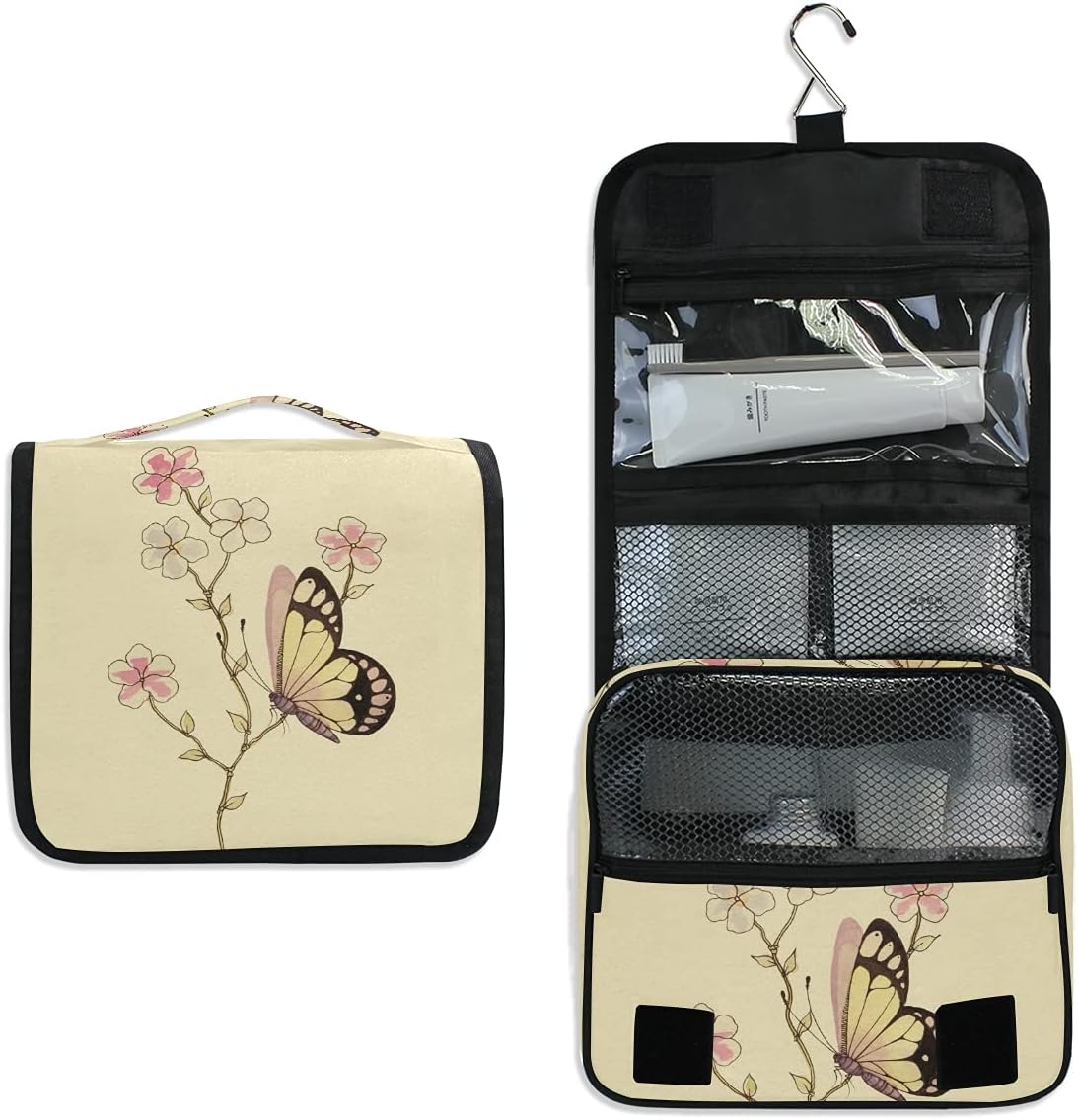 Hanging Travel Toiletry Bag Kit Makeup Case Cosmetics Organizer for Men Women - Colors A