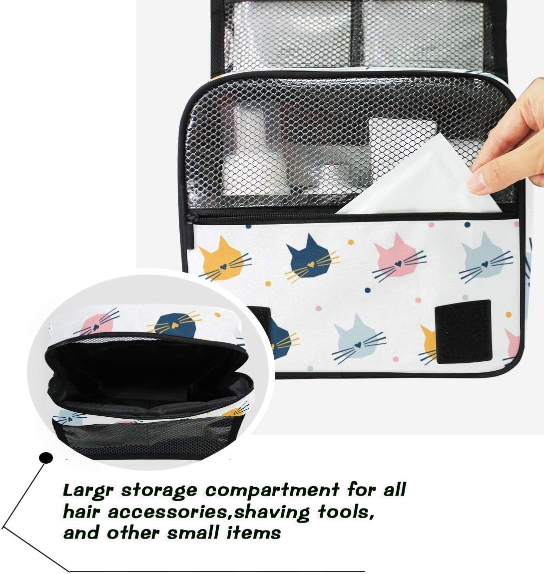Hanging Travel Toiletry Bag Kit Makeup Case Cosmetics Organizer for Men Women - Colors A