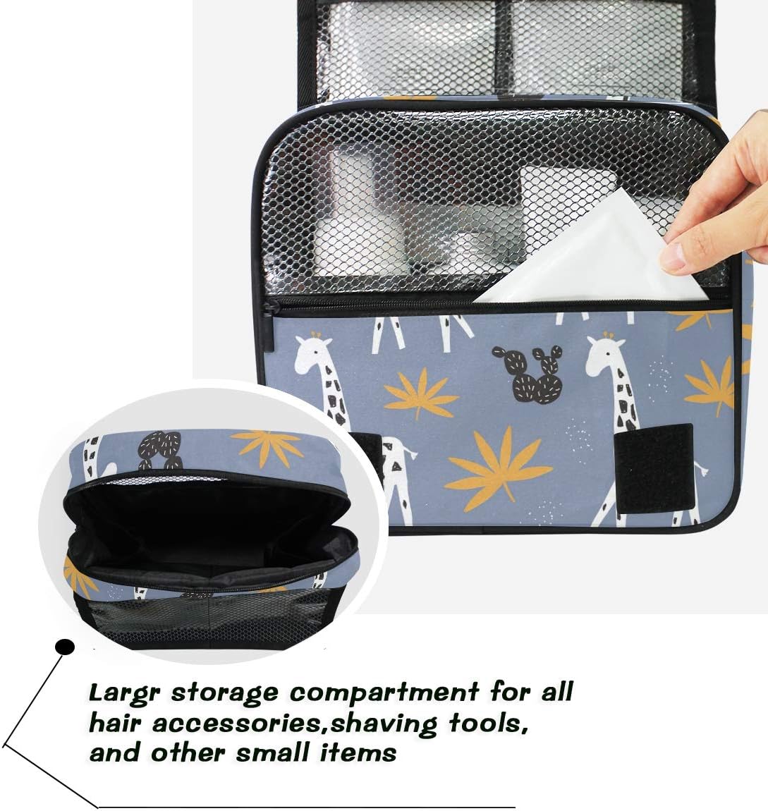 Hanging Travel Toiletry Bag Kit Makeup Case Cosmetics Organizer for Men Women - Colors A