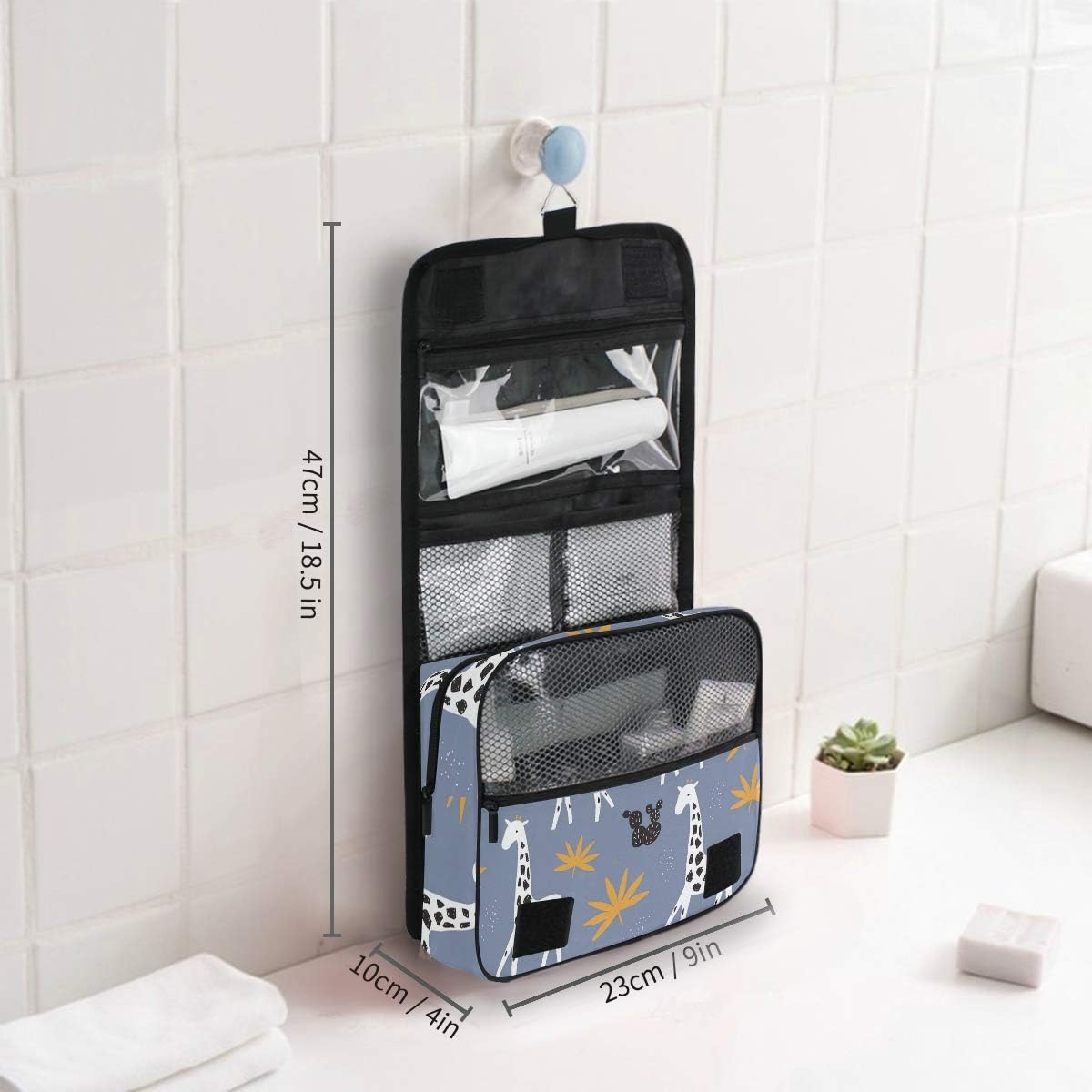 Hanging Travel Toiletry Bag Kit Makeup Case Cosmetics Organizer for Men Women - Colors A