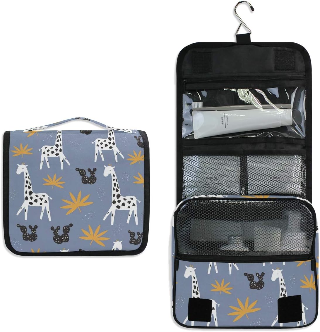 Hanging Travel Toiletry Bag Kit Makeup Case Cosmetics Organizer for Men Women - Colors A