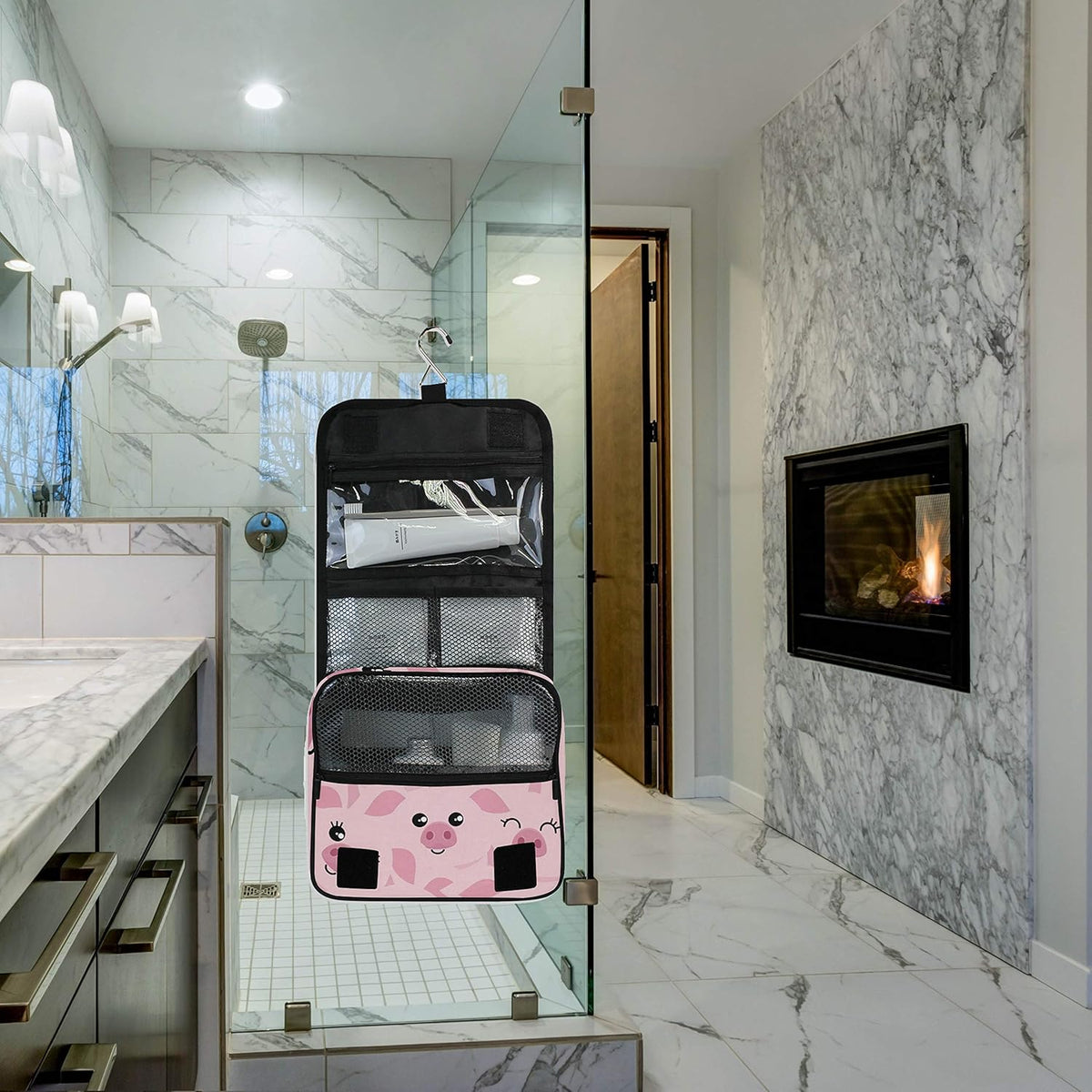 Hanging Travel Toiletry Bag Kit Makeup Case Cosmetics Organizer for Men Women - Colors A