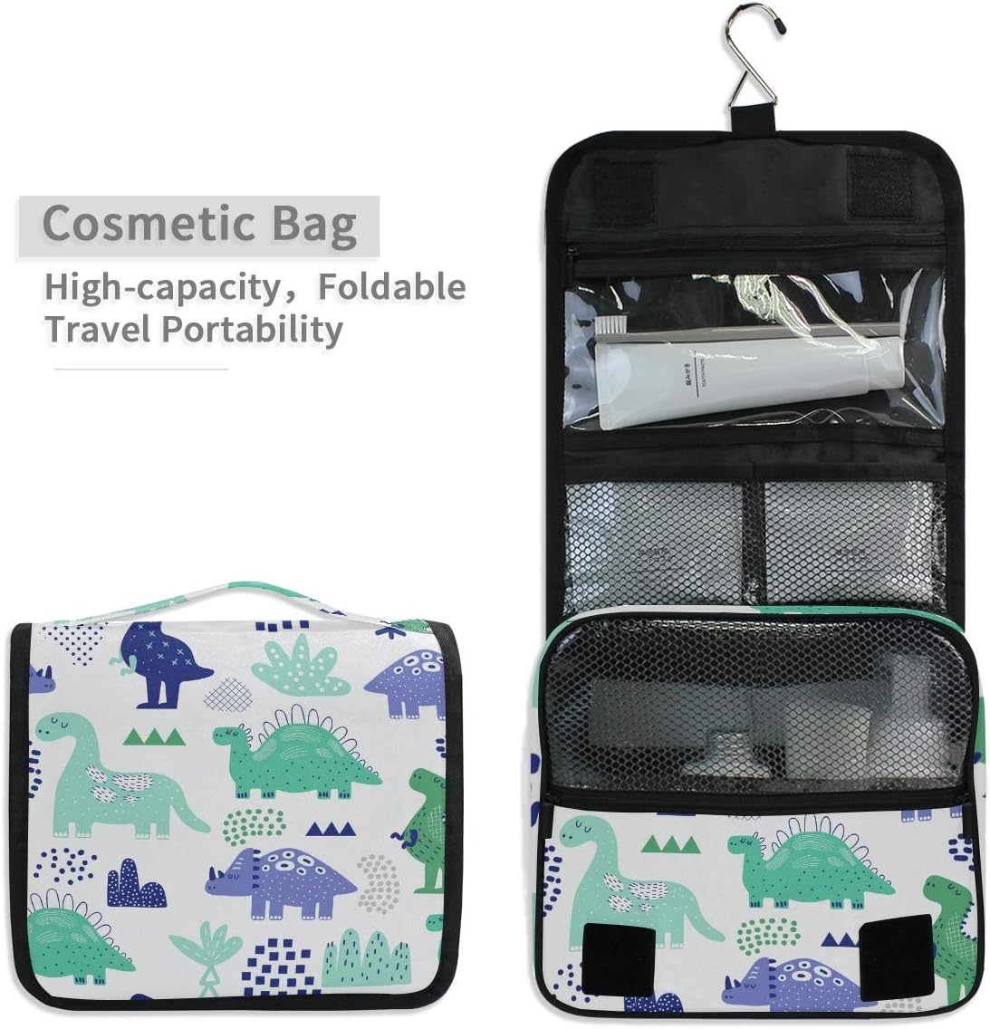 Hanging Travel Toiletry Bag Kit Makeup Case Cosmetics Organizer for Men Women - Colors A