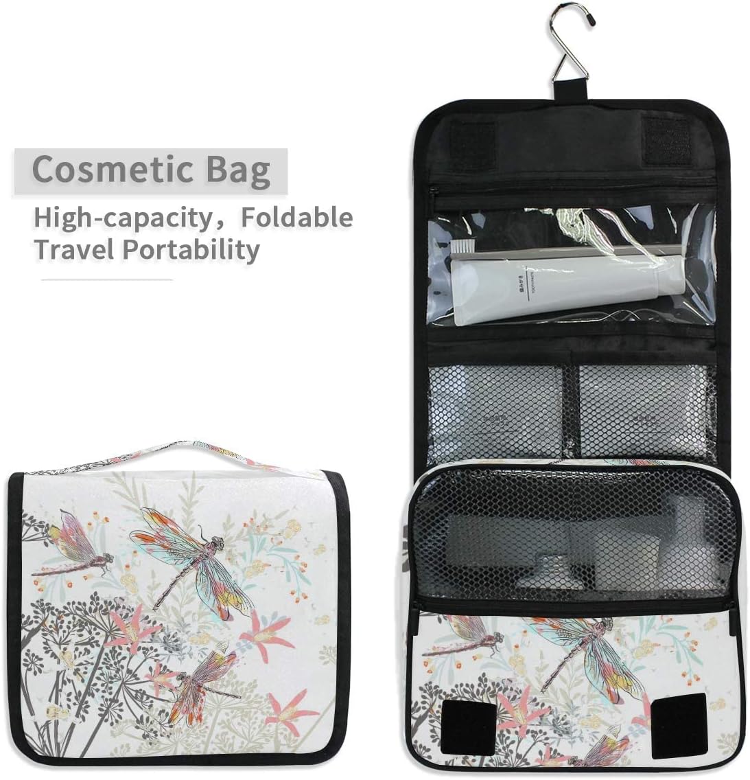 Hanging Travel Toiletry Bag Kit Makeup Case Cosmetics Organizer for Men Women - Colors A