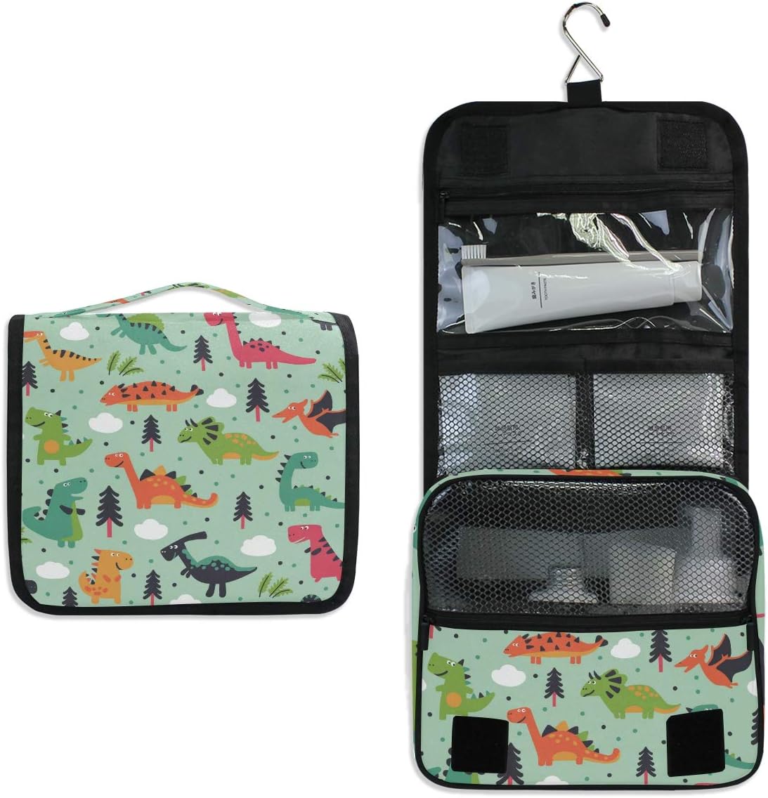 Hanging Travel Toiletry Bag Kit Makeup Case Cosmetics Organizer for Men Women - Colors A