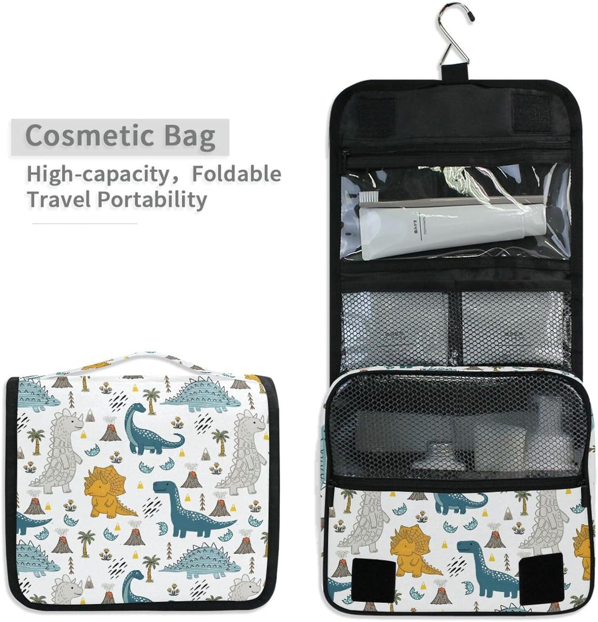 Hanging Travel Toiletry Bag Kit Makeup Case Cosmetics Organizer for Men Women - Colors A
