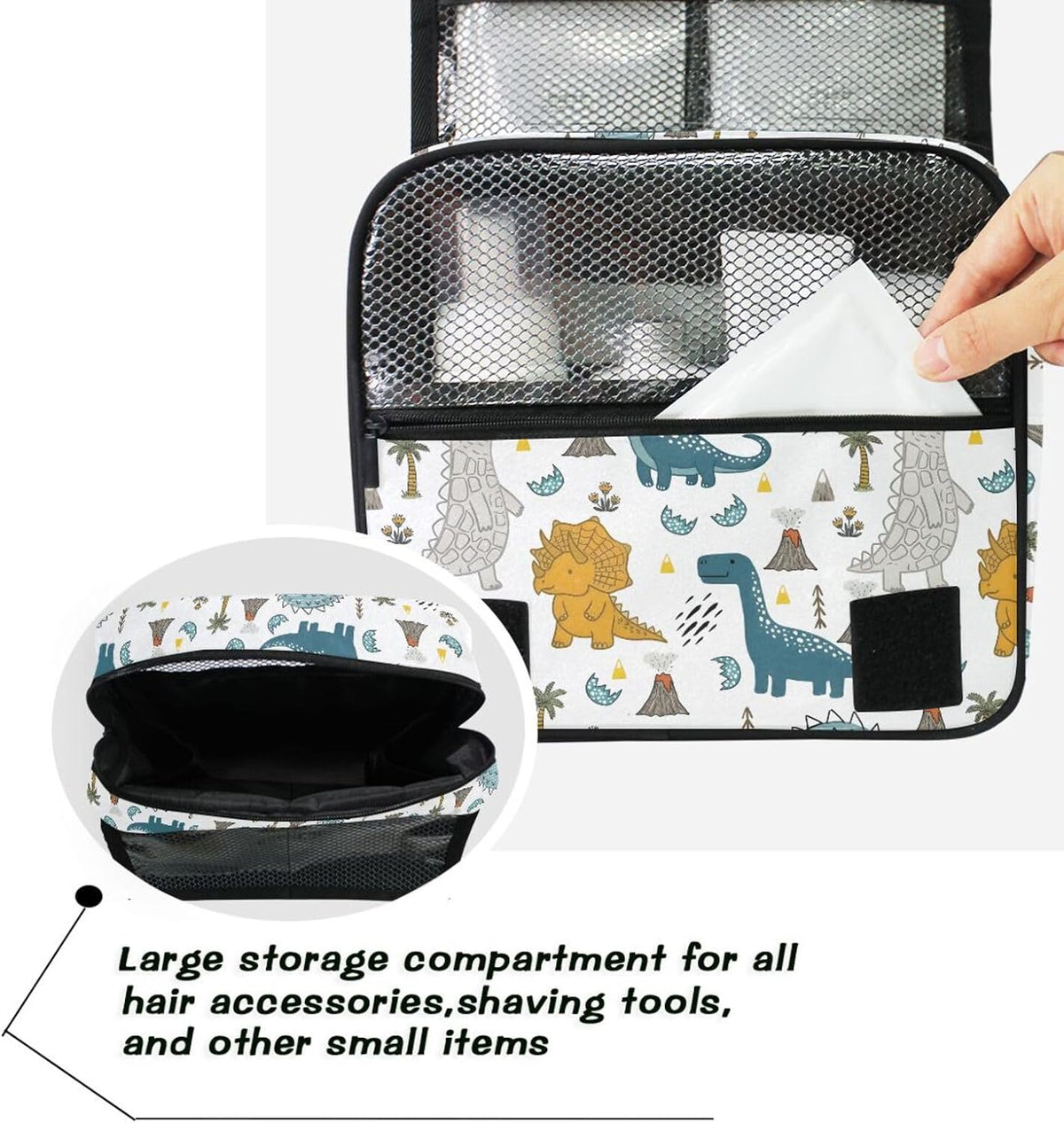 Hanging Travel Toiletry Bag Kit Makeup Case Cosmetics Organizer for Men Women - Colors A