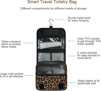 Hanging Travel Toiletry Bag Kit Makeup Case Cosmetics Organizer for Men Women - Colors A