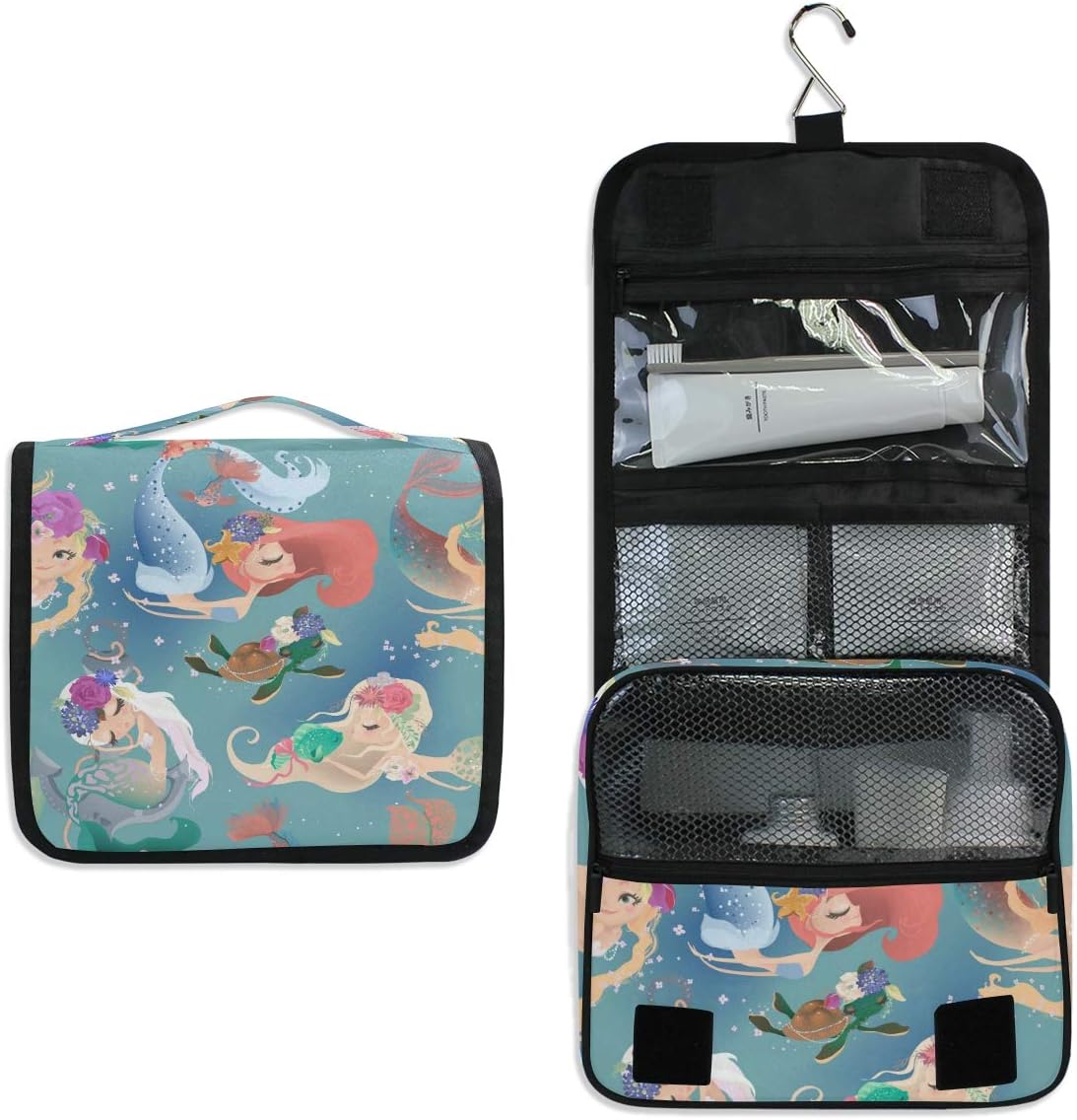 Hanging Travel Toiletry Bag Kit Makeup Case Cosmetics Organizer for Men Women - Colors A