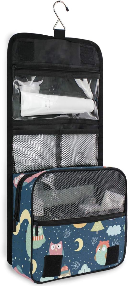 Hanging Travel Toiletry Bag Kit Makeup Case Cosmetics Organizer for Men Women - Colors A