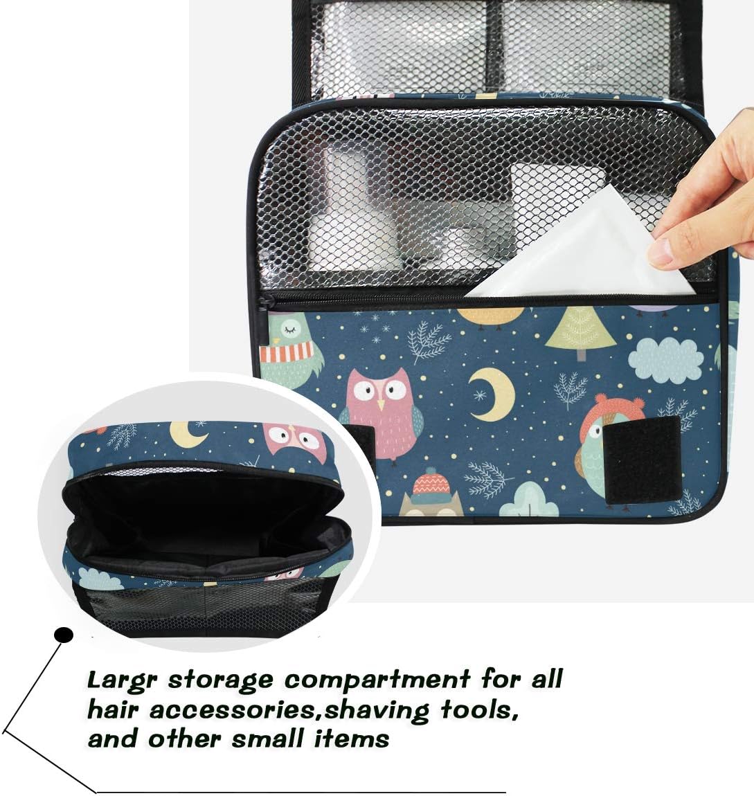 Hanging Travel Toiletry Bag Kit Makeup Case Cosmetics Organizer for Men Women - Colors A