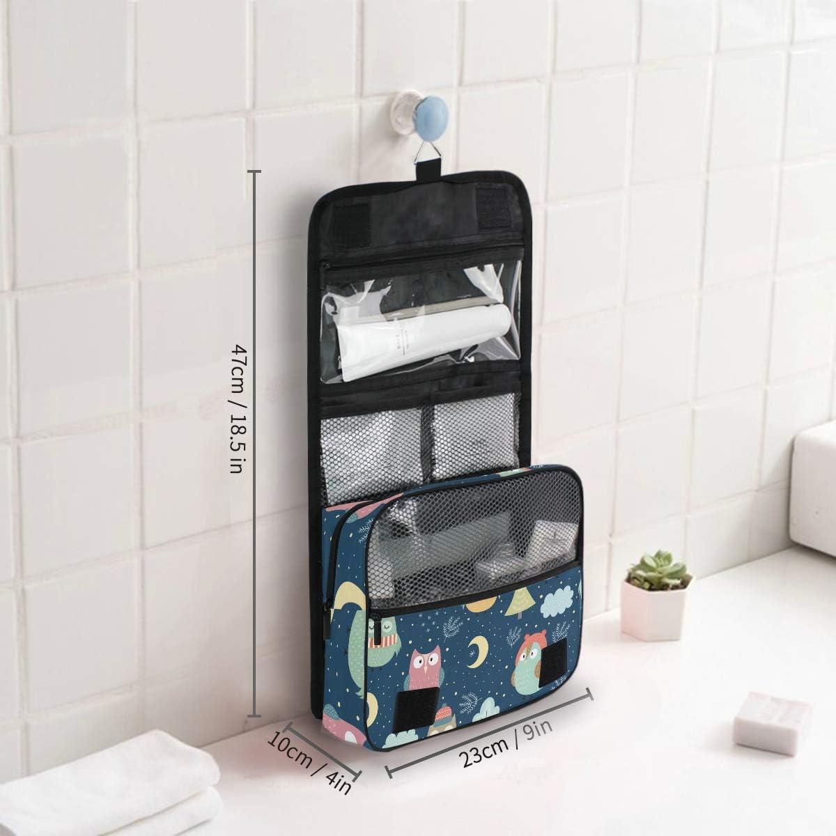 Hanging Travel Toiletry Bag Kit Makeup Case Cosmetics Organizer for Men Women - Colors A