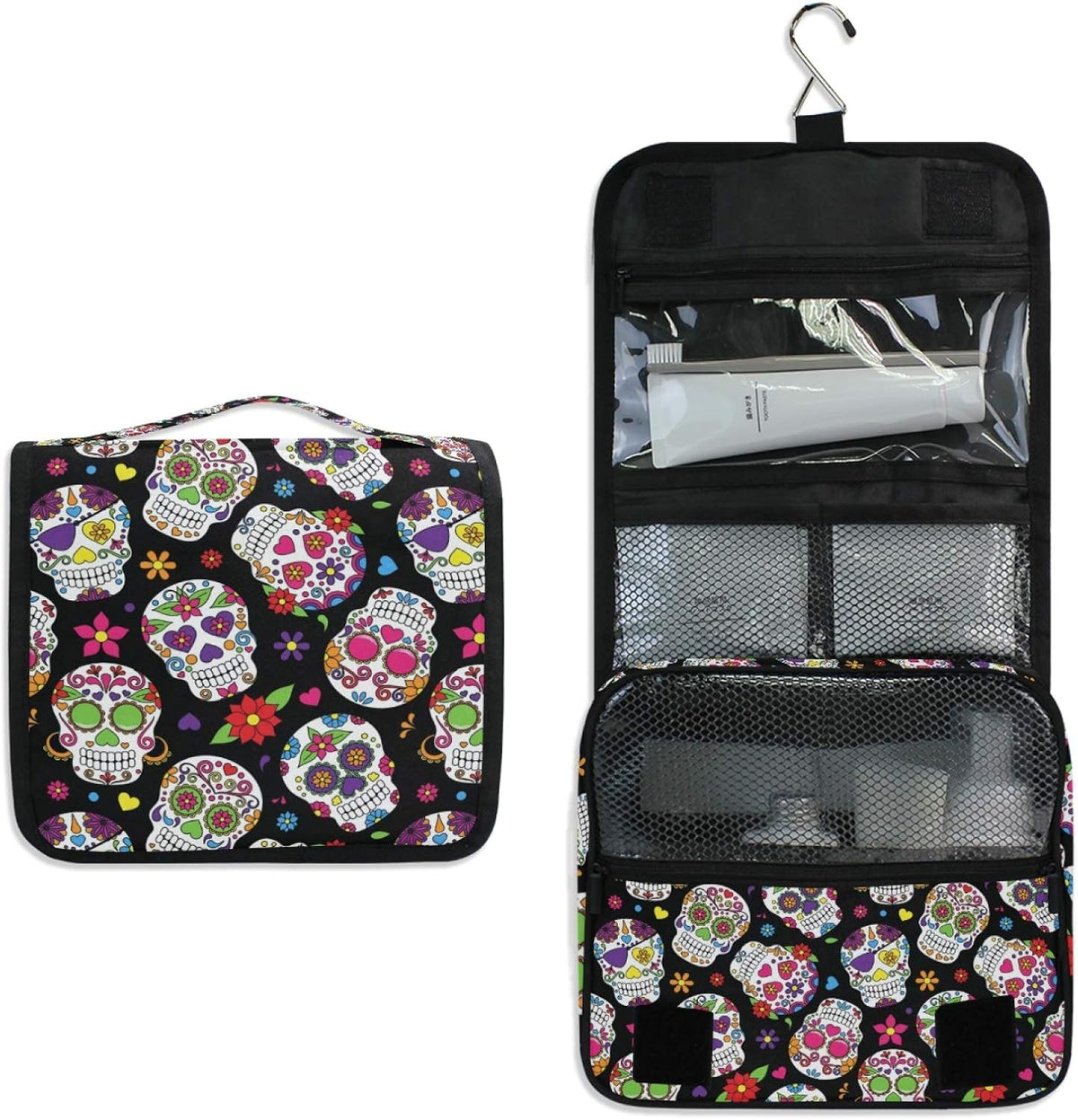 Hanging Travel Toiletry Bag Kit Makeup Case Cosmetics Organizer for Men Women - Colors A