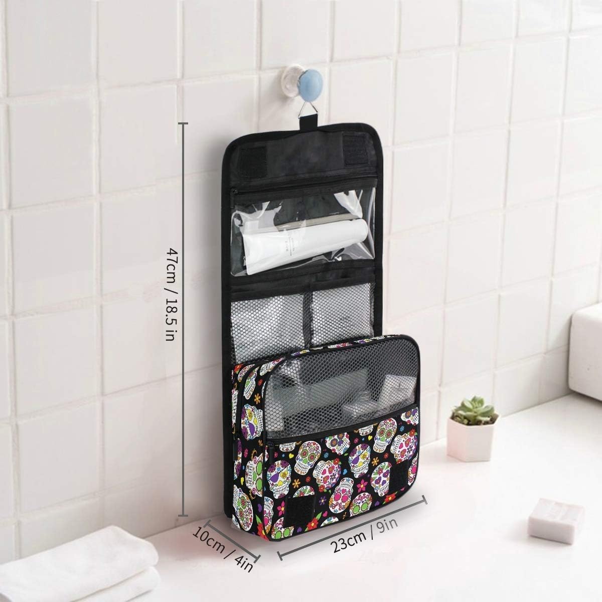 Hanging Travel Toiletry Bag Kit Makeup Case Cosmetics Organizer for Men Women - Colors A