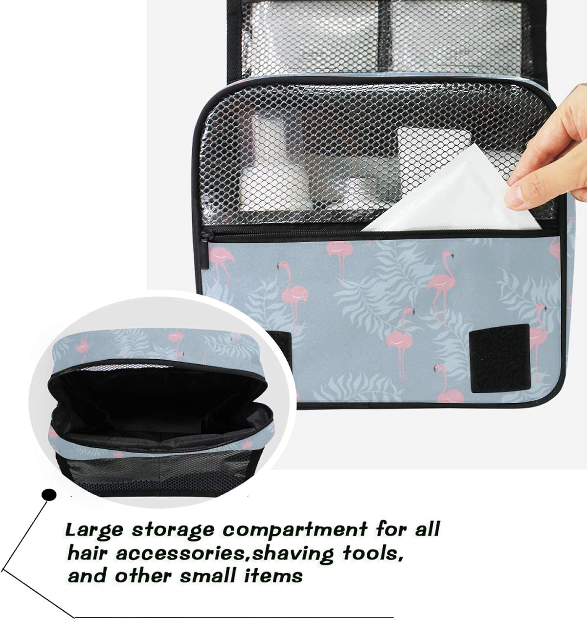 Hanging Travel Toiletry Bag Kit Makeup Case Cosmetics Organizer for Men Women - Colors A