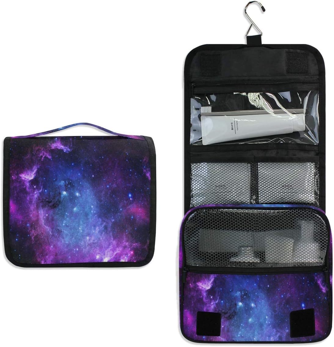 Hanging Travel Toiletry Bag Kit Makeup Case Cosmetics Organizer for Men Women - Colors A