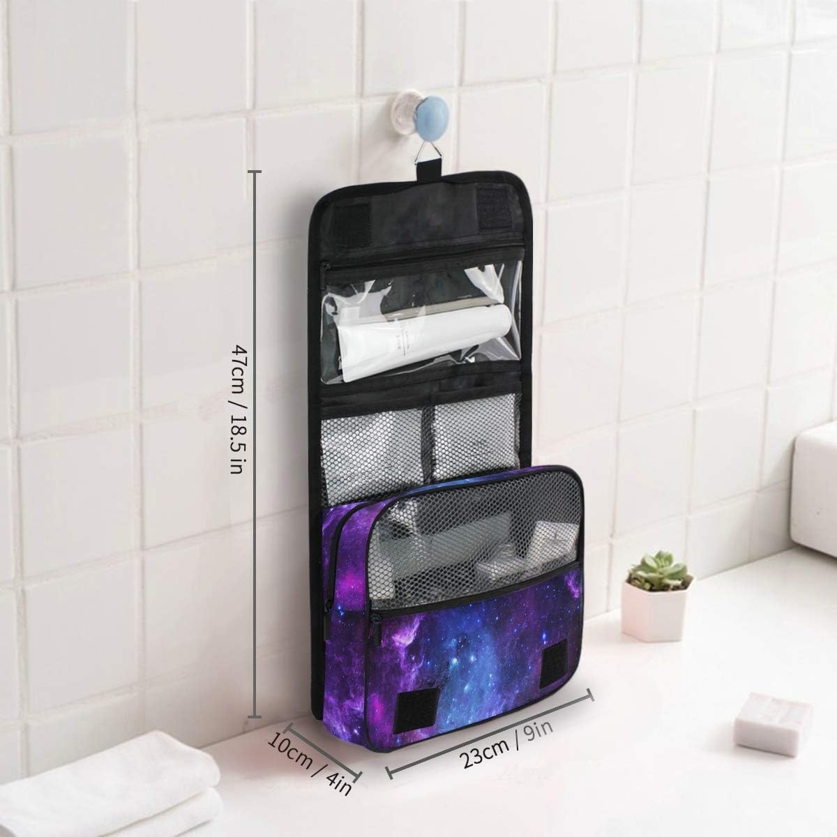 Hanging Travel Toiletry Bag Kit Makeup Case Cosmetics Organizer for Men Women - Colors A