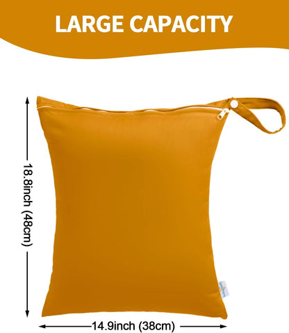 Travel Laundry Bags 2 Pack, Ideal for Travel, Gym and Swimming-Washable Waterproof Wet Dry Bags for Dirty Clothes, Bathing Suits and Swimsuits(black and grey)