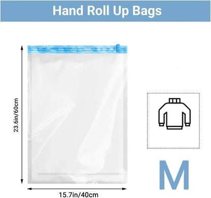 Travel Compression Bags, Roll Up Space Saver for Luggage, Cruise Ship Essentials Cothes(S)
