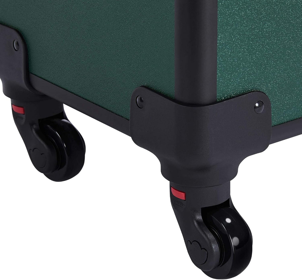 5 in 1 Rolling Makeup Train Case, Lockable Black Cosmetology Cart | Extra large aluminum-trimmed nail storage cart with detachable tiers, a lipstick organizer, shoulder strap and smooth wheels