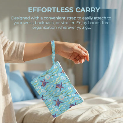 Wet Bag, 2 Pack Travel Waterproof Reusable Dry Wet Separation Zipper Pouch for Gym Workout Beach Trip Cosmetic Toiletry Organizer