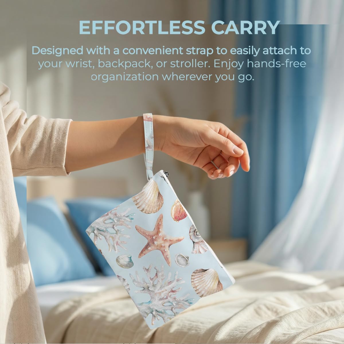 Wet Bag, 2 Pack Travel Waterproof Reusable Dry Wet Separation Zipper Pouch for Gym Workout Beach Trip Cosmetic Toiletry Organizer