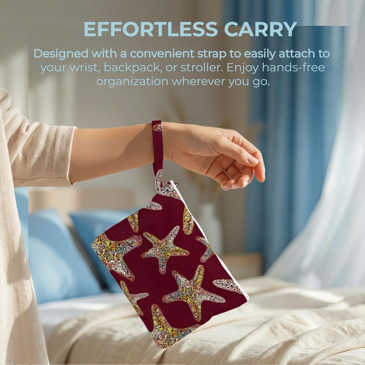 Wet Bag, 2 Pack Travel Waterproof Reusable Dry Wet Separation Zipper Pouch for Gym Workout Beach Trip Cosmetic Toiletry Organizer