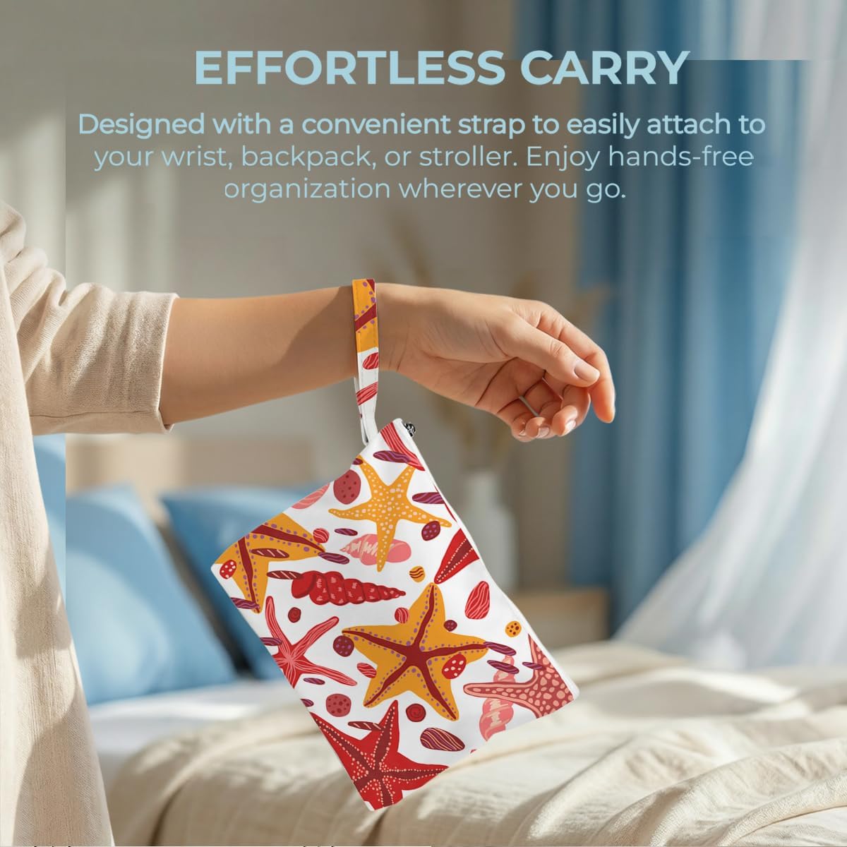 Wet Bag, 2 Pack Travel Waterproof Reusable Dry Wet Separation Zipper Pouch for Gym Workout Beach Trip Cosmetic Toiletry Organizer