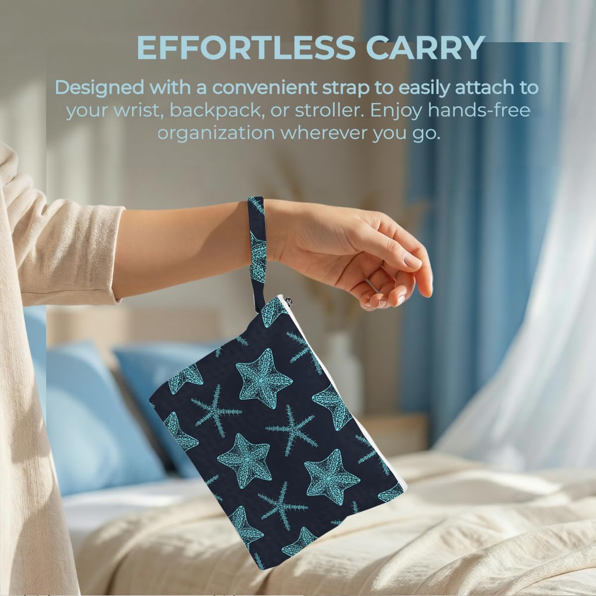 Wet Bag, 2 Pack Travel Waterproof Reusable Dry Wet Separation Zipper Pouch for Gym Workout Beach Trip Cosmetic Toiletry Organizer