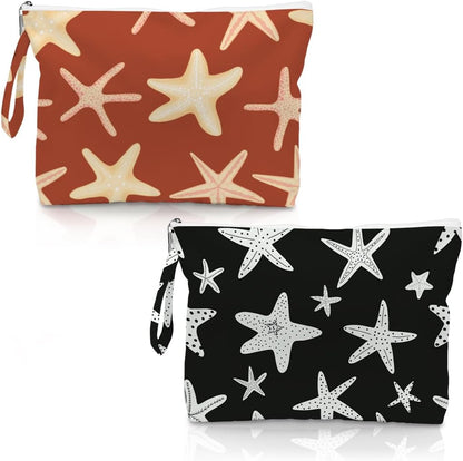Wet Bag, 2 Pack Travel Waterproof Reusable Dry Wet Separation Zipper Pouch for Gym Workout Beach Trip Cosmetic Toiletry Organizer
