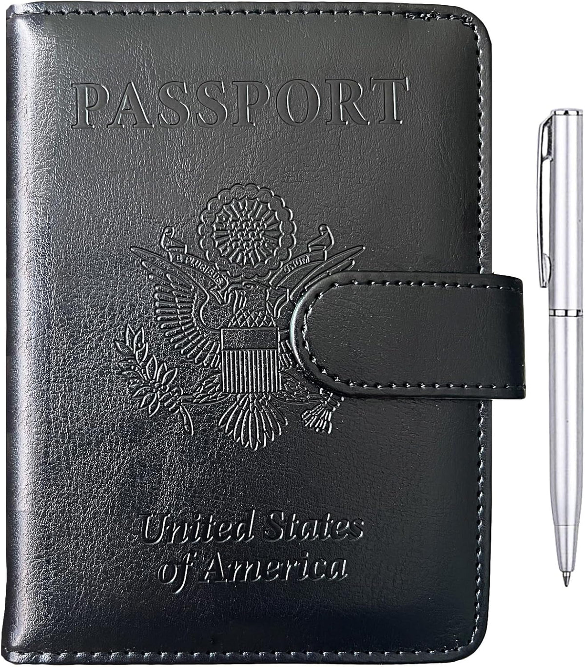 Passport Holder for Travel Women Men, Valentines Day Gifts PU Leather Wallet Cover Case Sleeve, Waterproof Protected Document Organizer, Vacation Plane Cruise Travel Essentials