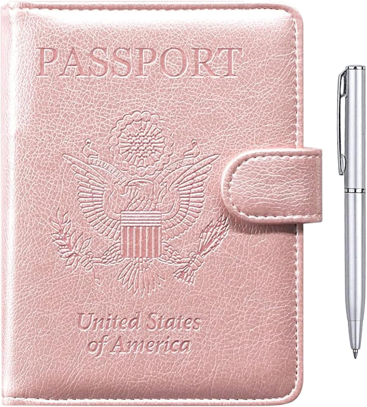 Passport Holder for Travel Women Men, Valentines Day Gifts PU Leather Wallet Cover Case Sleeve, Waterproof Protected Document Organizer, Vacation Plane Cruise Travel Essentials